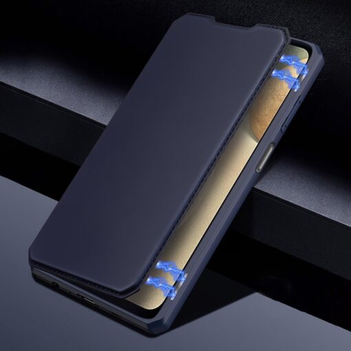 Samsung A12 kunstnahast kaaned kaarditaskuga DUX DUCIS Skin X roosa 11