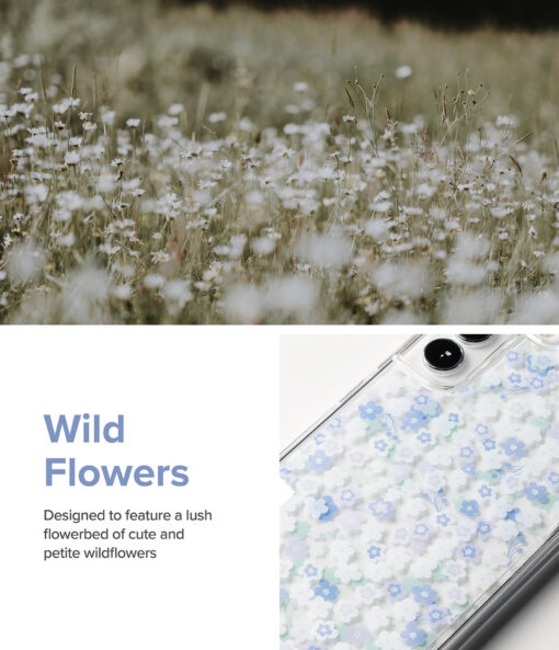 Samsung Galaxy S22 PLUS silikoonist umbris Ringke Fusion Armor Wild Flowers 7