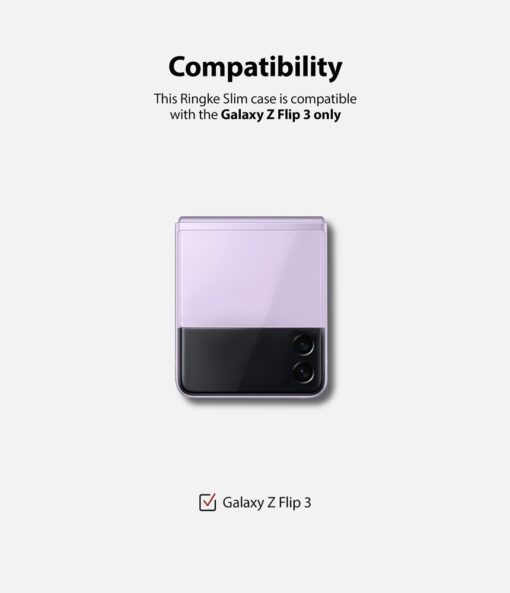 Samsung Galaxy Z Flip 3 silikoonist umbris Ringke Slim Ultra Thin must 10