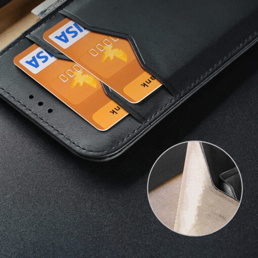 Samsung S22 PLUS nahast raamatkaaned kaarditaskuga Dux Ducis Hivo must 5