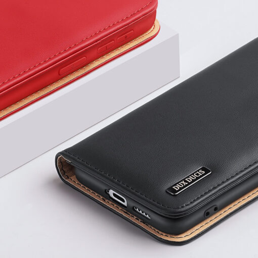 Samsung S22 PLUS nahast raamatkaaned kaarditaskuga Dux Ducis Hivo punane 5