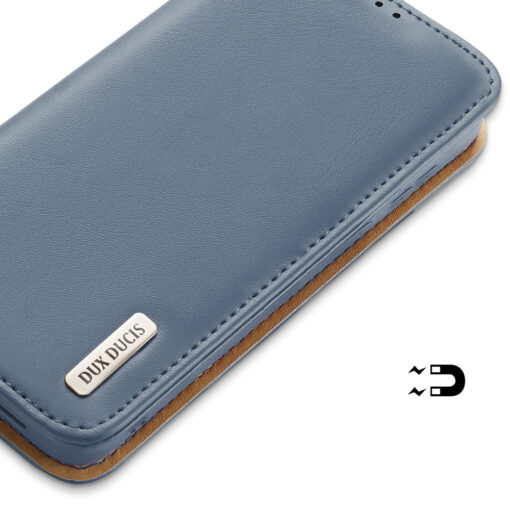 Samsung S22 PLUS nahast raamatkaaned kaarditaskuga Dux Ducis Hivo sinine 19