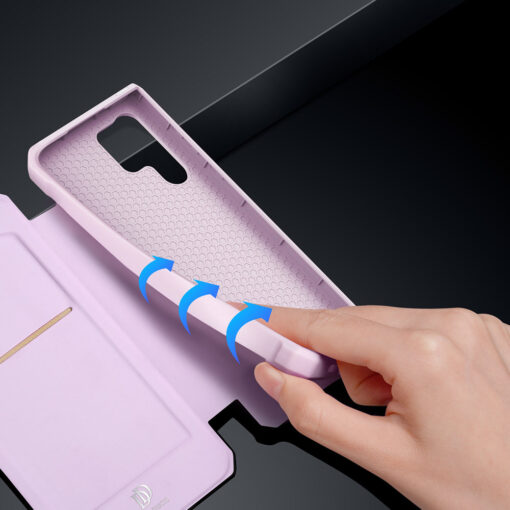 Samsung S22 ULTRA kaaned kaarditaskuga Dux Ducis Skin X roosa 9