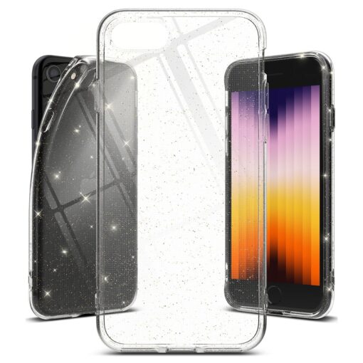 iPhone 78SE 2020 umbris silikoonist Ringke Air Ultra Thin glitter sadelev 1