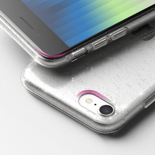 iPhone 78SE 2020 umbris silikoonist Ringke Air Ultra Thin glitter sadelev 3