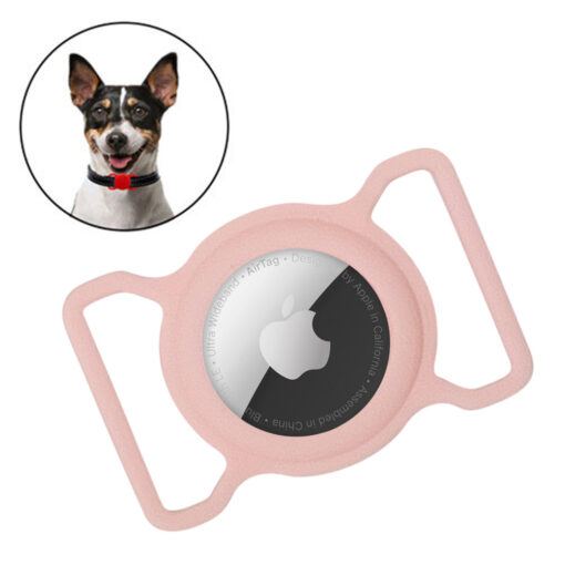 Apple Airtag kassi ja koera rihm roosa