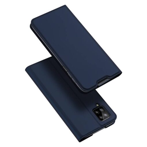 Samsung Galaxy A12 kaaned kaarditaskuga kunstanahast sinine 3