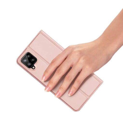 Samsung Galaxy A12 kaaned kaarditaskuga kunstnahast roosa 5
