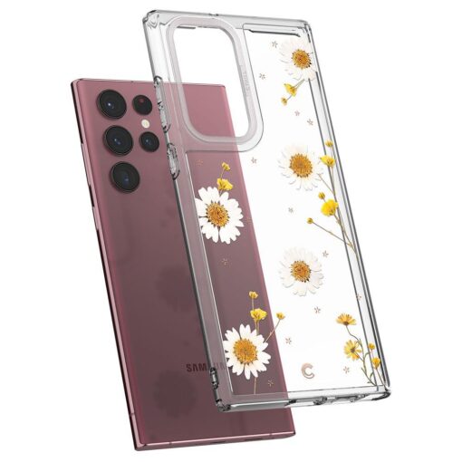 Samsung S22 ULTRA umbris silikoonist Spigen CYRILL CECILE blooming daisy 5