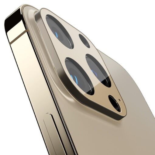 iPhone 13 PRO ja iPhone 13 PRO MAX kaamera kaitse Spigen OPTIK.TR kuldne 2