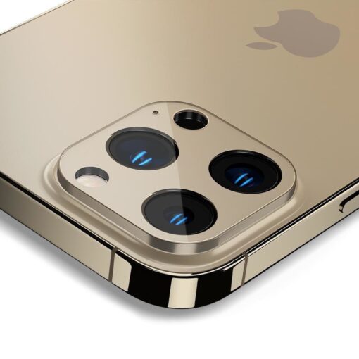 iPhone 13 PRO ja iPhone 13 PRO MAX kaamera kaitse Spigen OPTIK.TR kuldne 3