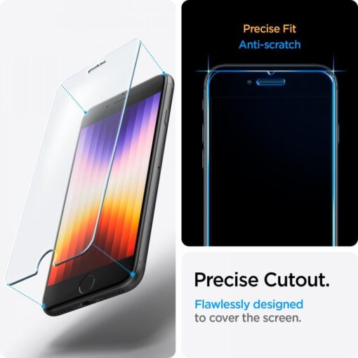 iPhone 78 SE 2020 ja 2022 Spigen Crystal silikoonist umbrise ja kaitseklaasi komplekt 2