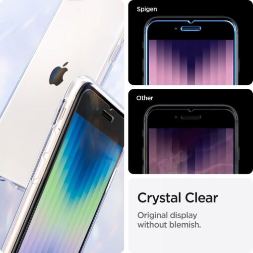 iPhone 78 SE 2020 ja 2022 Spigen Crystal silikoonist umbrise ja kaitseklaasi komplekt 3