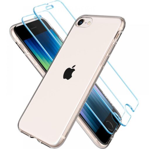 iPhone 78 SE 2020 ja 2022 Spigen Crystal silikoonist umbrise ja kaitseklaasi komplekt 8