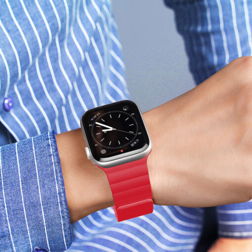 Kellarihm Apple Watch 384041mm Magnetiga sulguv rihm punane 6