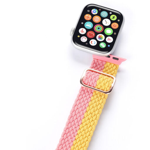 Kellarihm Apple Watch 384041mm nailonist kollane ja roosa 7