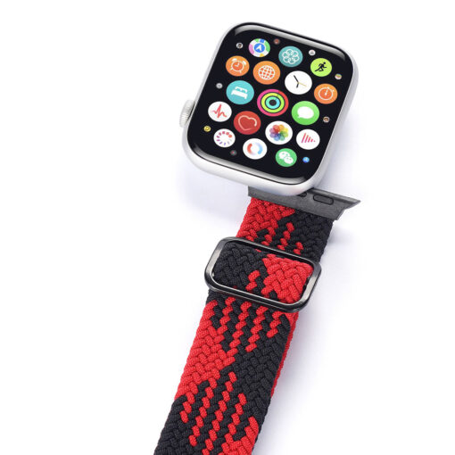 Kellarihm Apple Watch 384041mm nailonist must ja punane 7