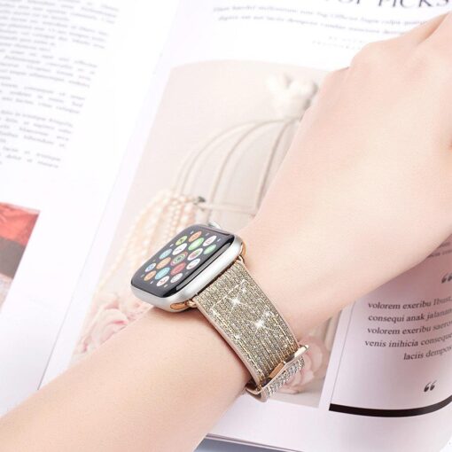 Kellarihm Apple Watch 384041mm silikoonist ja kunstnahast sadelev kuldne 6
