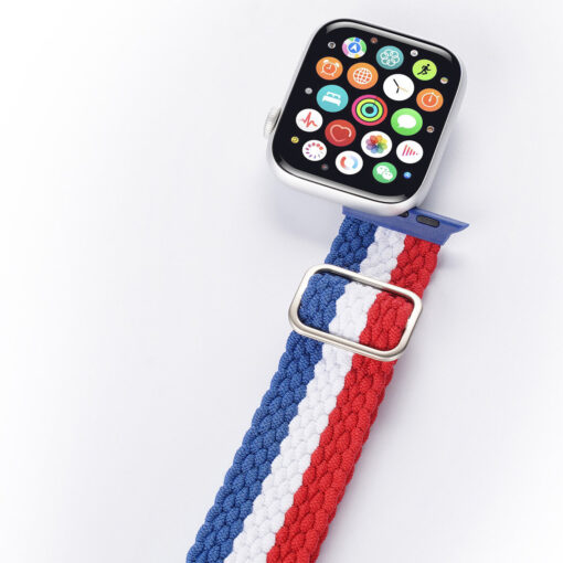 Kellarihm Apple Watch 424445mm nailonist sinine valge punane 7