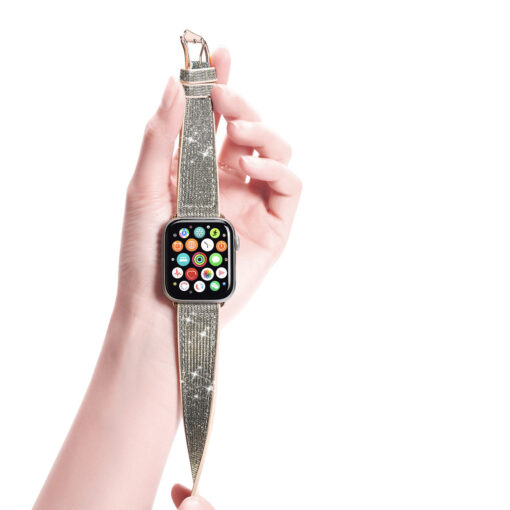 Kellarihm Apple Watch 424445mm silikoonist ja kunstnahast sadelev hobe 8