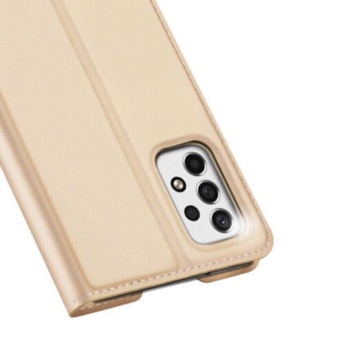 Samsung A53 5G kaarditaskuga kaaned kunstanahast Dux Ducis Skin Pro kuldne 2