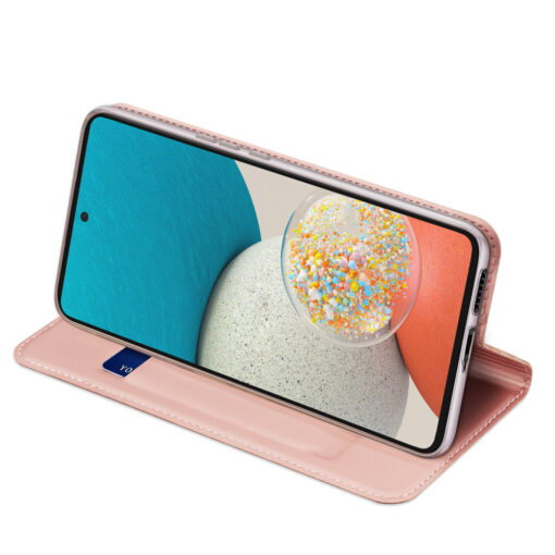 Samsung A53 5G kaarditaskuga kaaned kunstanahast Dux Ducis Skin Pro roosa 4
