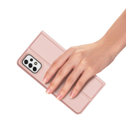 Samsung A53 5G kaarditaskuga kaaned kunstanahast Dux Ducis Skin Pro roosa 6