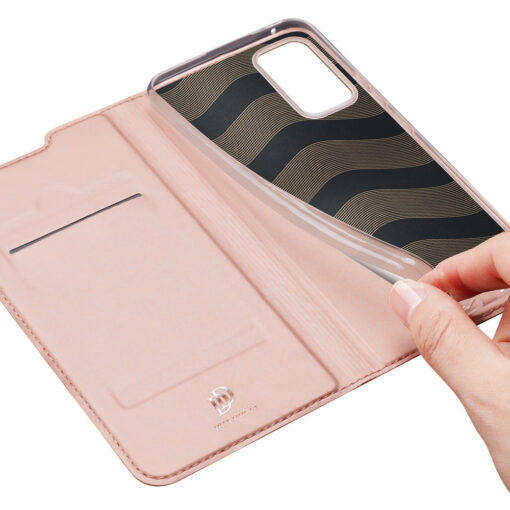 Samsung A53 5G kaarditaskuga kaaned kunstanahast Dux Ducis Skin Pro roosa 7