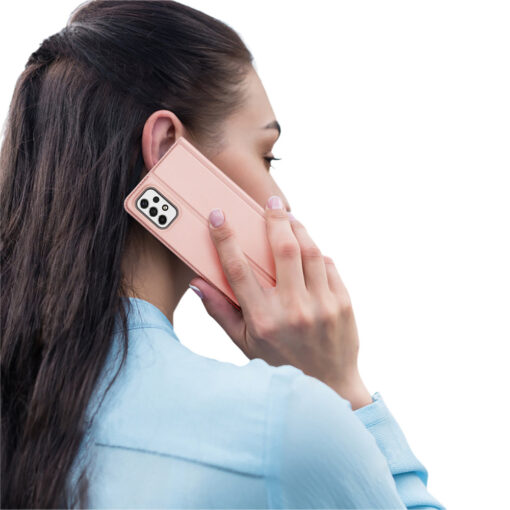 Samsung A53 5G kaarditaskuga kaaned kunstanahast Dux Ducis Skin Pro roosa 8