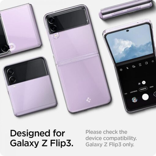 Samsung Galaxy Z Flip 3 umbris Spigen Airskin Crystal Clear plastikust 12
