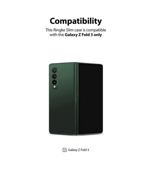 Samsung Galaxy Z Fold 3 umbris Ringke Slim Ultra Thin must plastik 9