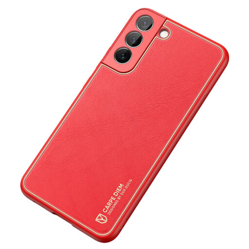 Samsung S22 PLUS umbris Dux Ducis Yolo elegant kunstnahast ja silikoonist servadega punane 3