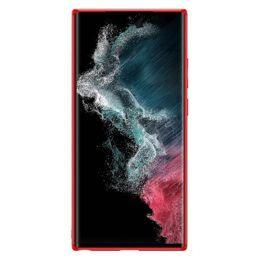 Samsung S22 ULTRA umbris Dux Ducis Yolo elegant kunstnahast ja silikoonist servadega punane 1
