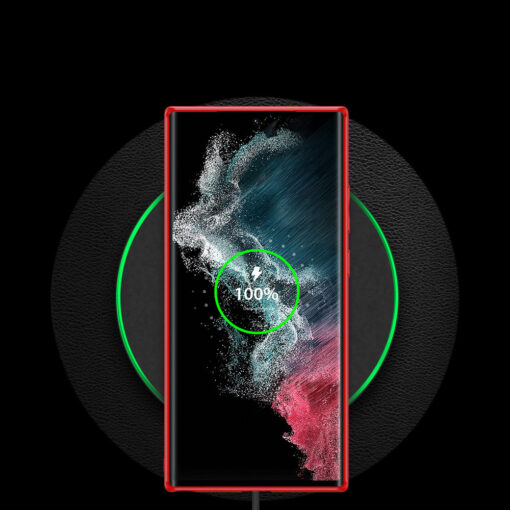 Samsung S22 ULTRA umbris Dux Ducis Yolo elegant kunstnahast ja silikoonist servadega punane 10