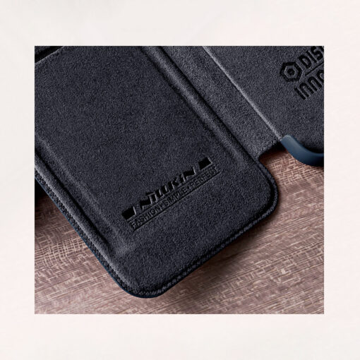 Samsung S22 Ultra kaaned kaamera kaitsega Nillkin Qin Leather Pro nahast must 12