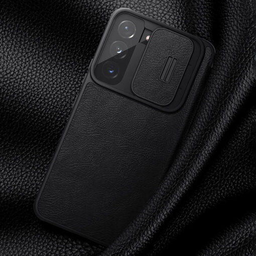 Samsung S22 kaaned kaamera kaitsega Nillkin Qin Leather Pro nahast must 8