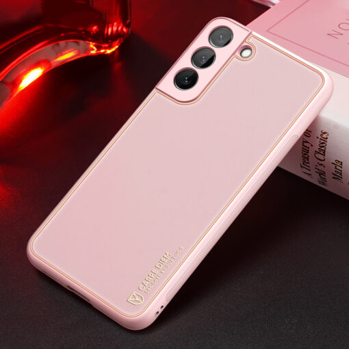 Samsung S22 umbris Dux Ducis Yolo elegant kunstnahast ja silikoonist servadega roosa 14