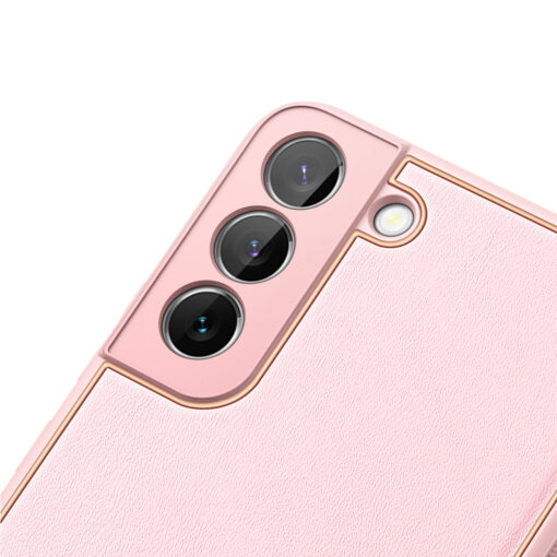 Samsung S22 umbris Dux Ducis Yolo elegant kunstnahast ja silikoonist servadega roosa 4