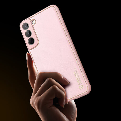 Samsung S22 umbris Dux Ducis Yolo elegant kunstnahast ja silikoonist servadega roosa 7