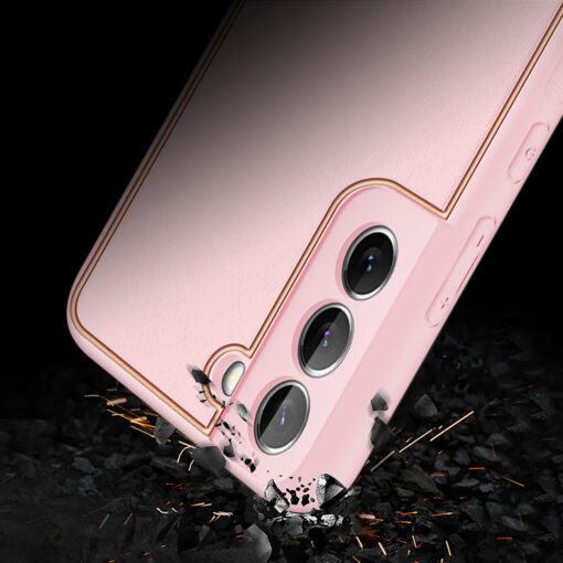 Samsung S22 umbris Dux Ducis Yolo elegant kunstnahast ja silikoonist servadega roosa 9
