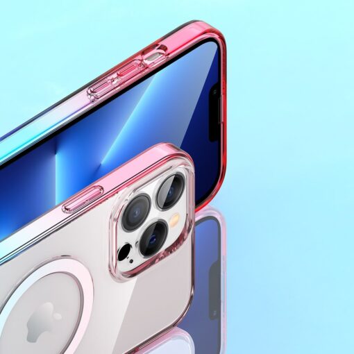 iPhone 13 PRO MAX umbris MagSafe Gradient Series silikoonist lillakas sinine 11