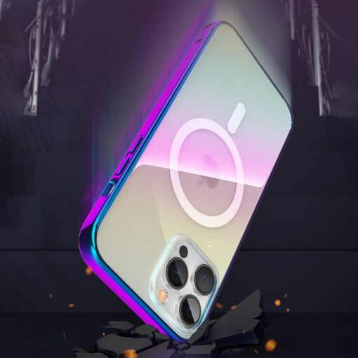 iPhone 13 PRO MAX umbris MagSafe Nebula Series silikoonist valge servaga 15