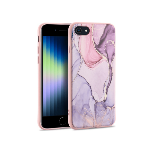iPhone SE 2022 SE 2020 8 7 umbris silikoonist roosa marmori imitatsiooniga min