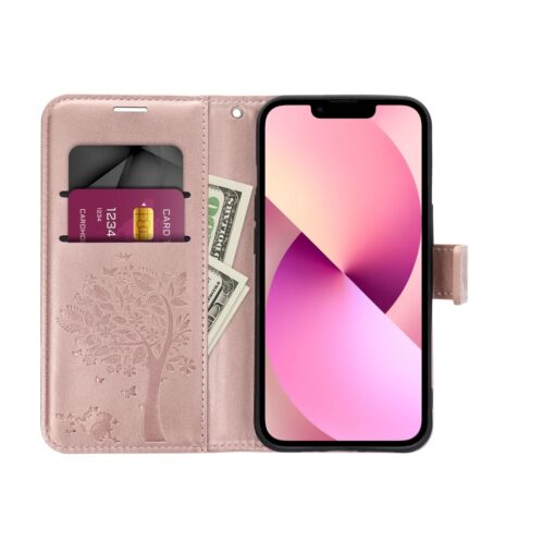 Samsung A12 kaaned kunstnahast kaarditaskuga MEZZO mandala roosa 3