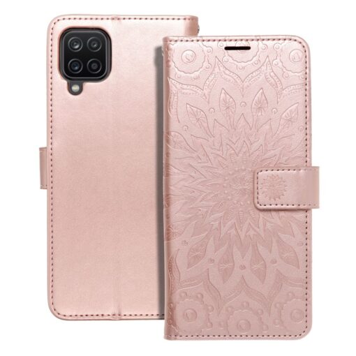 Samsung A12 kaaned kunstnahast kaarditaskuga MEZZO mandala roosa