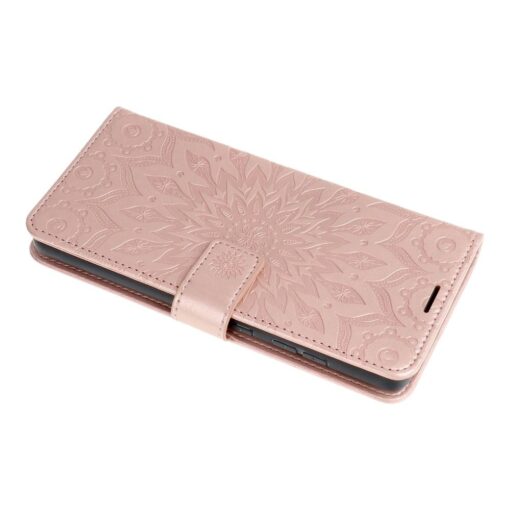 Samsung A12 kaaned kunstnahast kaarditaskuga MEZZO puu roosa 3