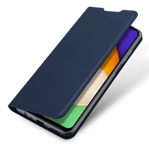 Samsung A13 kaaned kaarditaskuga kunstnahast dux ducis skin pro sinine 1