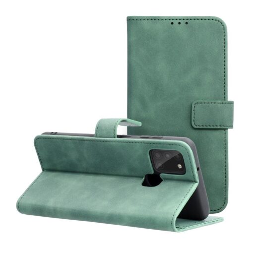 Samsung A21S raamatkaaned kaarditaskuga kunstnahast TENDER roheline