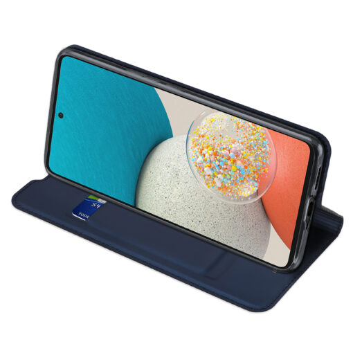 Samsung A53 4G kunstnahast kaaned DUX DUCIS Skin Pro Bookcase sinine 3