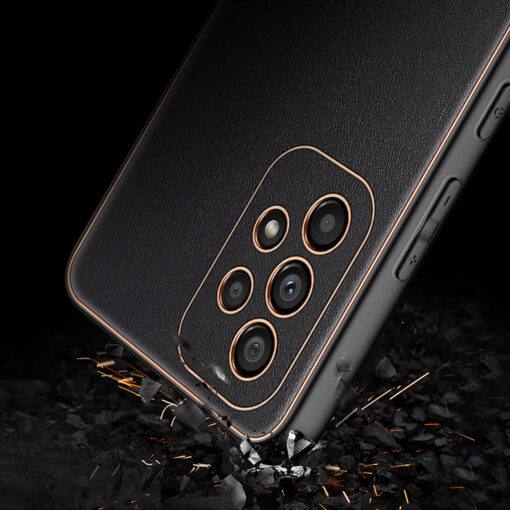 Samsung A53 umbris Dux Ducis Yolo elegant kunstnahast ja silikoonist servadega must 7